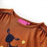 VidaXL Kindershirt mit langen Ärmeln 128 cognacfarben