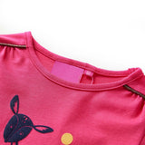 VidaXL Kindershirt mit langen Ärmeln 92 leuchtendes Rosa