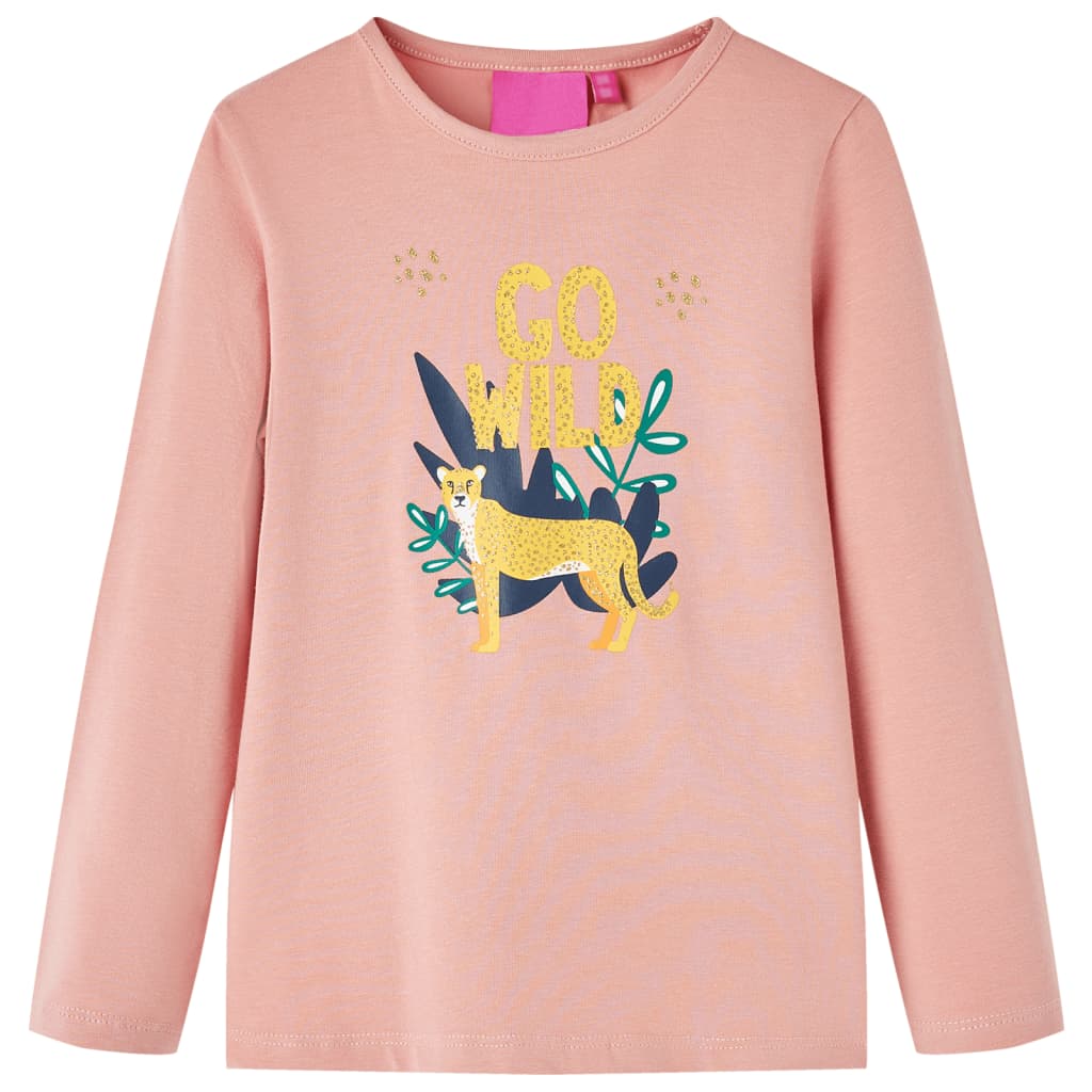 VidaXL Kindershirt mit langen Ärmeln 104 Hellrosa