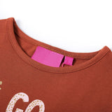 VidaXL Kindershirt mit langen Ärmeln 104 cognacfarben