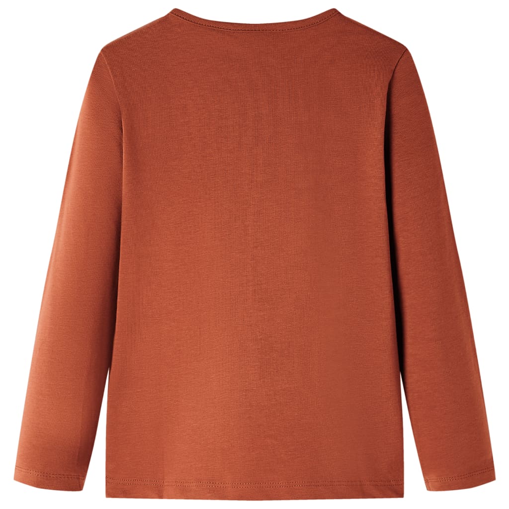 VidaXL Kindershirt mit langen Ärmeln 140 cognacfarben