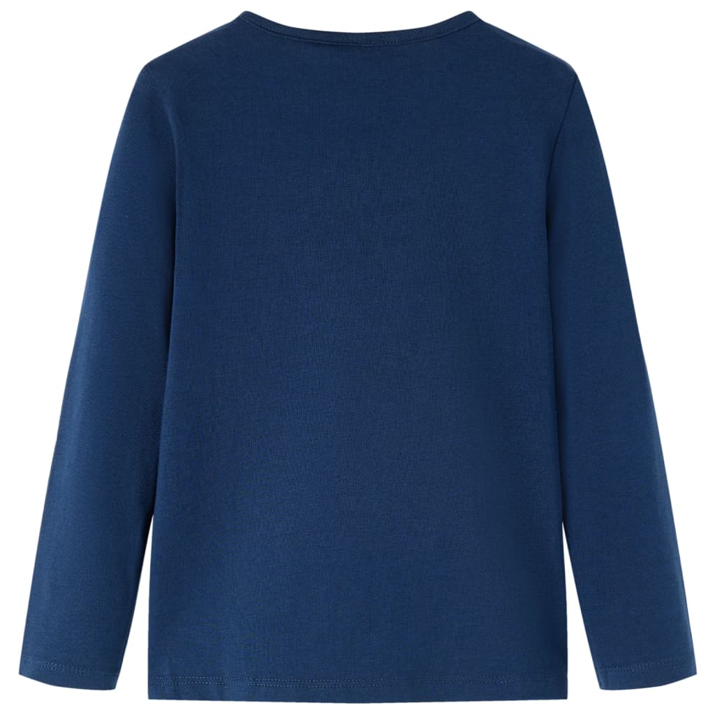 VidaXL Kindershirt mit langen Ärmeln 92 Marineblau
