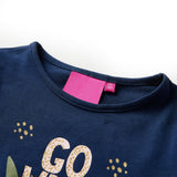 VidaXL Kindershirt mit langen Ärmeln 104 Marineblau