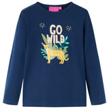 VidaXL Kindershirt mit langen Ärmeln 116 Marineblau