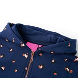 VidaXL Kinderstrickjacke mit Kapuze 104 Marineblau