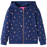 VidaXL Kinderstrickjacke mit Kapuze 116 Marineblau