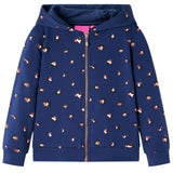 VidaXL Kinderstrickjacke mit Kapuze 140 Marineblau