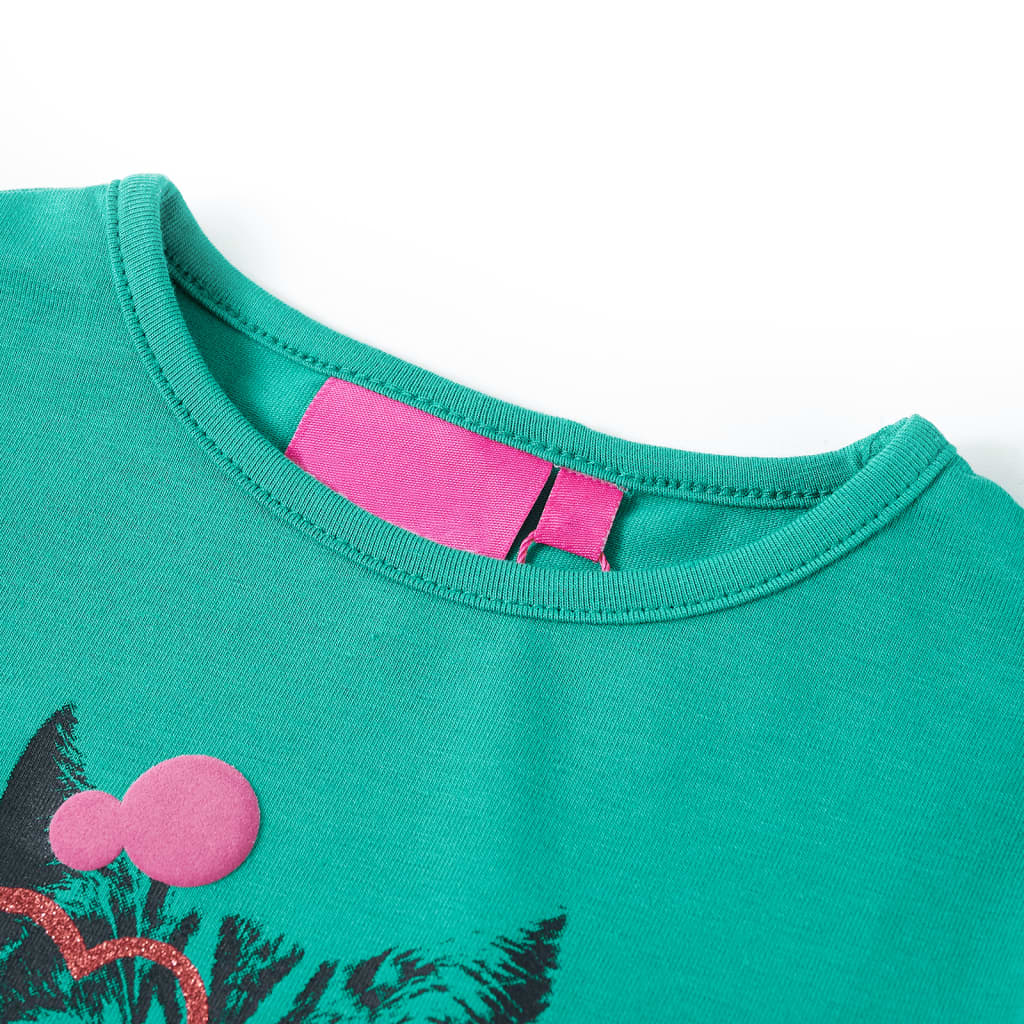 VidaXL Kindershirt mit langen Ärmeln 104 leuchtend grün