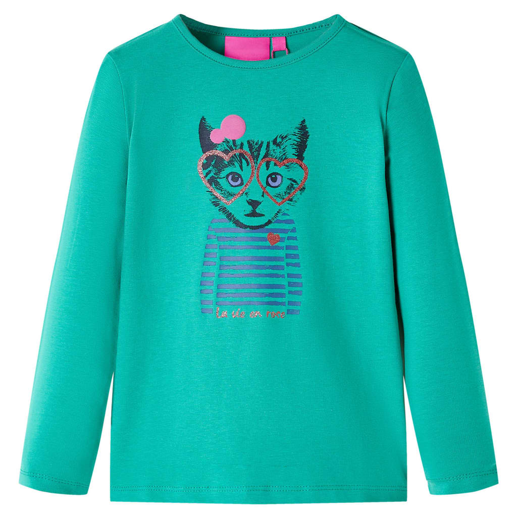 VidaXL Kindershirt mit langen Ärmeln 140 Hellgrün