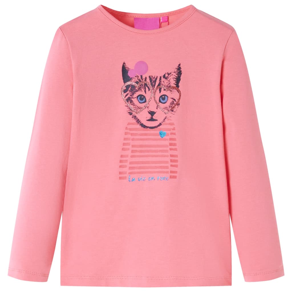 VidaXL Kindershirt mit langen Ärmeln 92 rosa