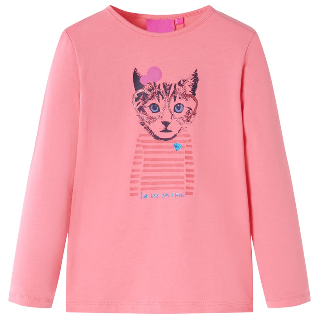 VidaXL Kindershirt mit langen Ärmeln 104 rosa