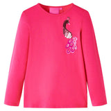 VidaXL Kindershirt mit langen Ärmeln 116 leuchtendes Rosa