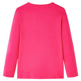 VidaXL Kindershirt mit langen Ärmeln 128 leuchtendes Rosa