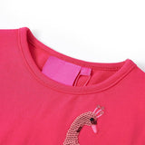 VidaXL Kindershirt mit langen Ärmeln 128 leuchtendes Rosa