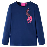 VidaXL Kindershirt mit langen Ärmeln 92 Marineblau
