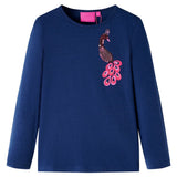VidaXL Kindershirt mit langen Ärmeln 104 Marineblau