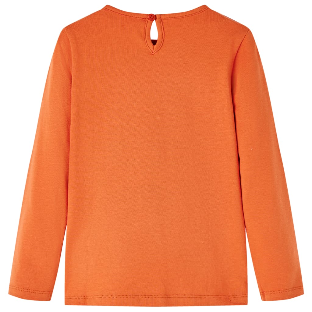 VidaXL Kindershirt mit langen Ärmeln 92 orange-braun