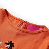 VidaXL Kindershirt mit langen Ärmeln 104 Orange-Braun