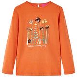 VidaXL Kindershirt mit langen Ärmeln 140 Orange-Braun