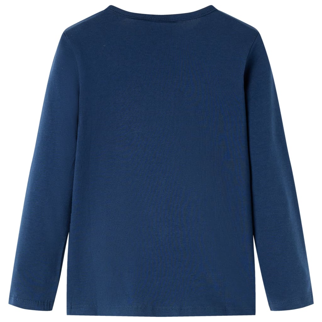 VidaXL Kindershirt mit langen Ärmeln 92 Marineblau