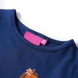 VidaXL Kindershirt mit langen Ärmeln 128 Marineblau