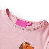VidaXL Kindershirt mit langen Ärmeln 128 Hellrosa