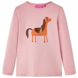 VidaXL Kindershirt mit langen Ärmeln 140 Hellrosa
