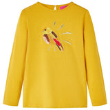 VidaXL Kindershirt mit langen Ärmeln 128 dunkles Ocker