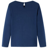 VidaXL Kindershirt mit langen Ärmeln 104 Marineblau