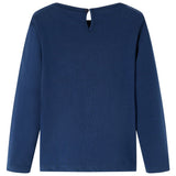 VidaXL Kindershirt mit langen Ärmeln 128 Marineblau