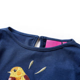 VidaXL Kindershirt mit langen Ärmeln 128 Marineblau