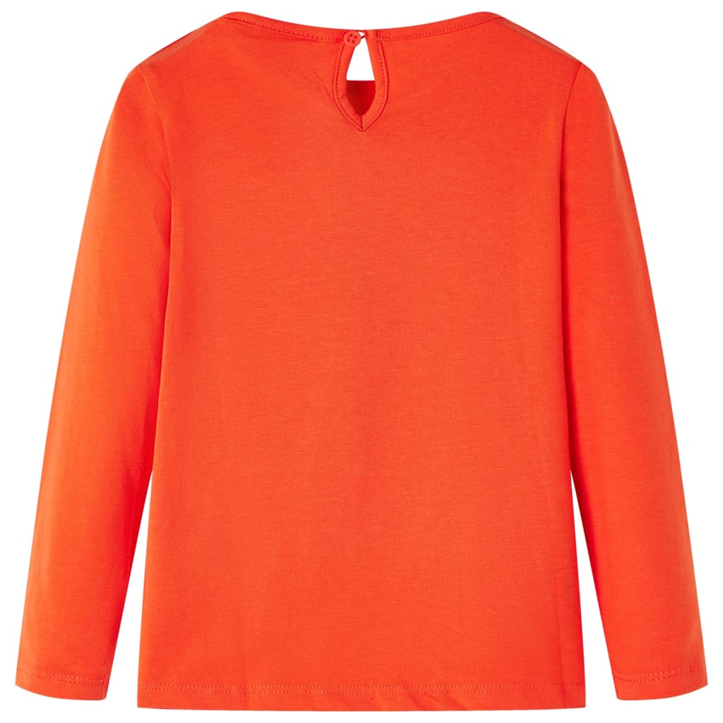VidaXL Kindershirt mit langen Ärmeln 92 Dunkelorange