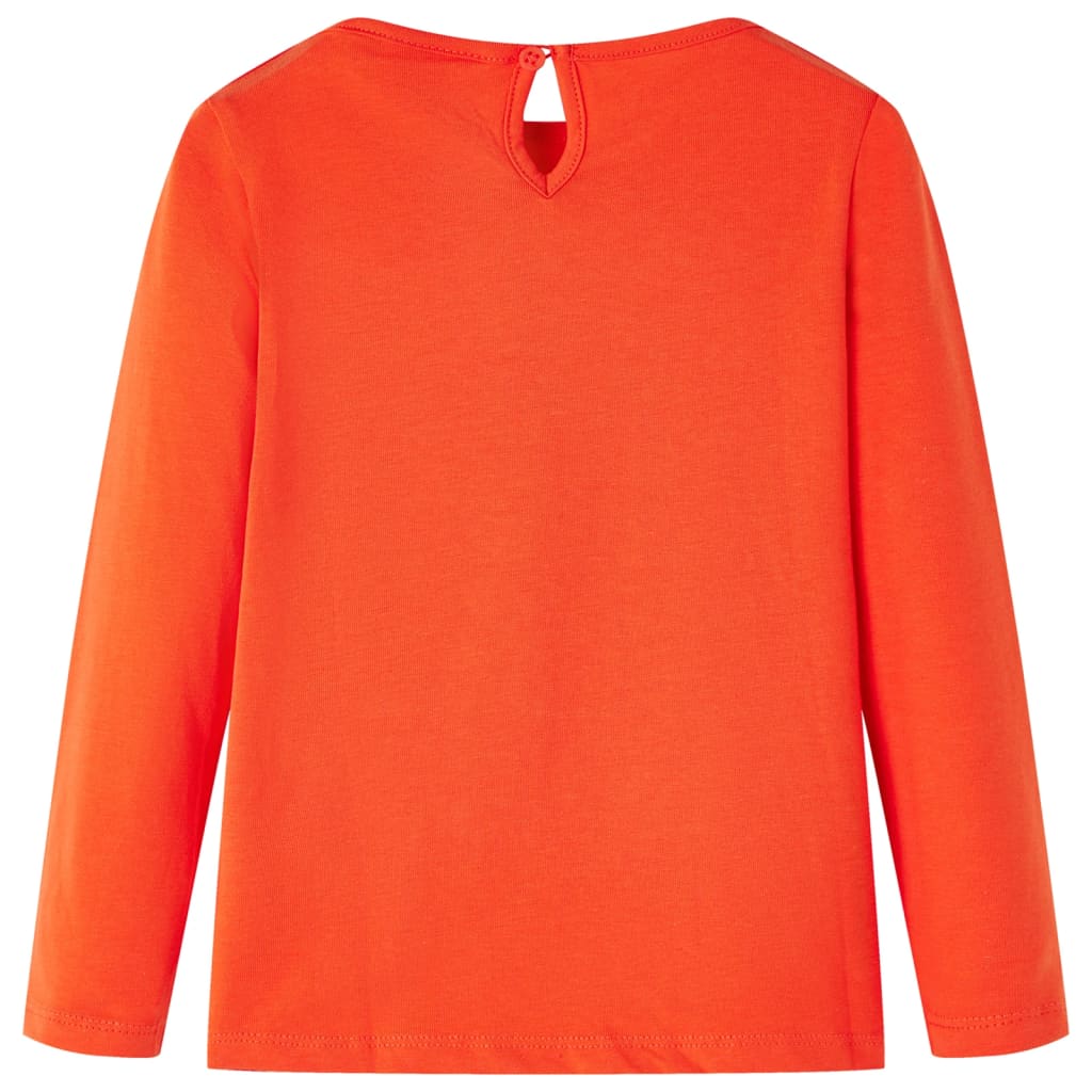 VidaXL Kindershirt mit langen Ärmeln 104 Dunkelorange
