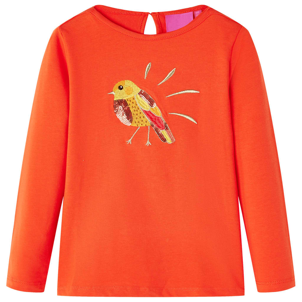 VidaXL Kindershirt mit langen Ärmeln 116 Dunkelorange