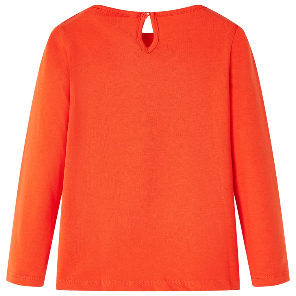 VidaXL Kindershirt mit langen Ärmeln 128 Dunkelorange