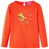 VidaXL Kindershirt mit langen Ärmeln 140 Dunkelorange