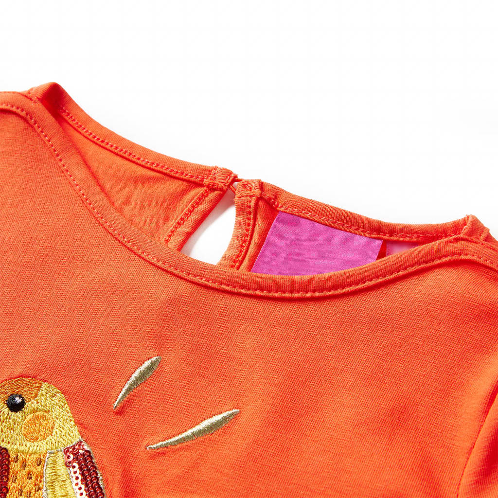 VidaXL Kindershirt mit langen Ärmeln 140 Dunkelorange
