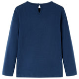 VidaXL Kindershirt mit langen Ärmeln 104 Marineblau