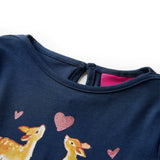 VidaXL Kindershirt mit langen Ärmeln 116 Marineblau