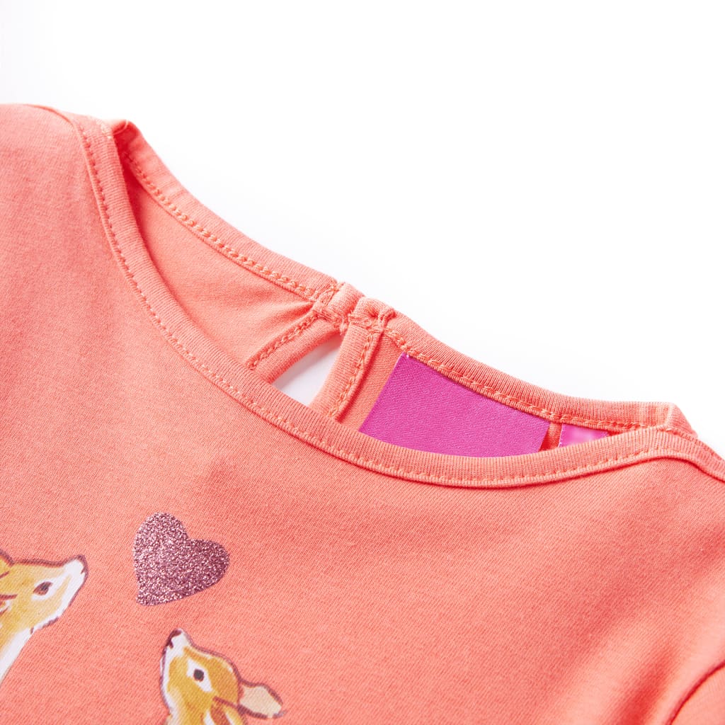 VidaXL Kindershirt mit langen Ärmeln 104 Koralle