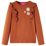 VidaXL Kindershirt mit langen Ärmeln 92 cognacfarben