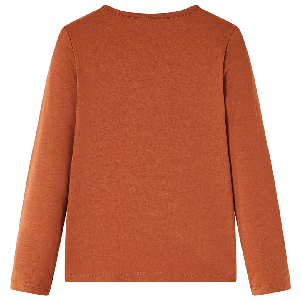 VidaXL Kindershirt mit langen Ärmeln 92 cognacfarben