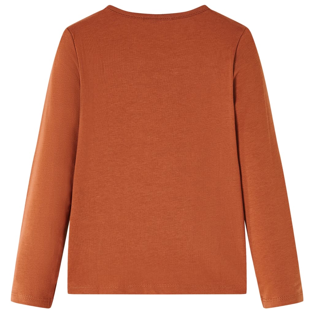 VidaXL Kindershirt mit langen Ärmeln 104 cognacfarben