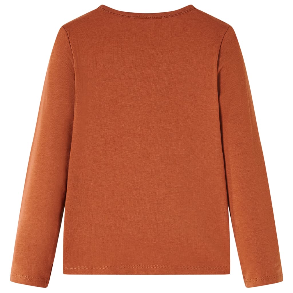 VidaXL Kindershirt mit langen Ärmeln 116 cognacfarben