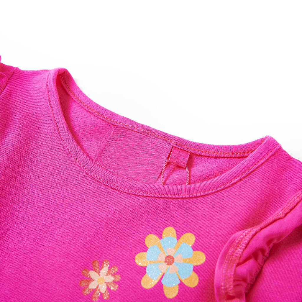 VidaXL Kindershirt mit langen Ärmeln 140 Dunkelrosa