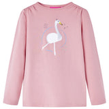 VidaXL Kindershirt mit langen Ärmeln 128 Hellrosa