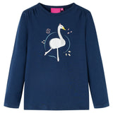 VidaXL Kindershirt mit langen Ärmeln 92 Marineblau
