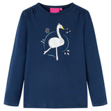 VidaXL Kindershirt mit langen Ärmeln 104 Marineblau