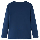 VidaXL Kindershirt mit langen Ärmeln 104 Marineblau