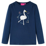 VidaXL Kindershirt mit langen Ärmeln 116 Marineblau
